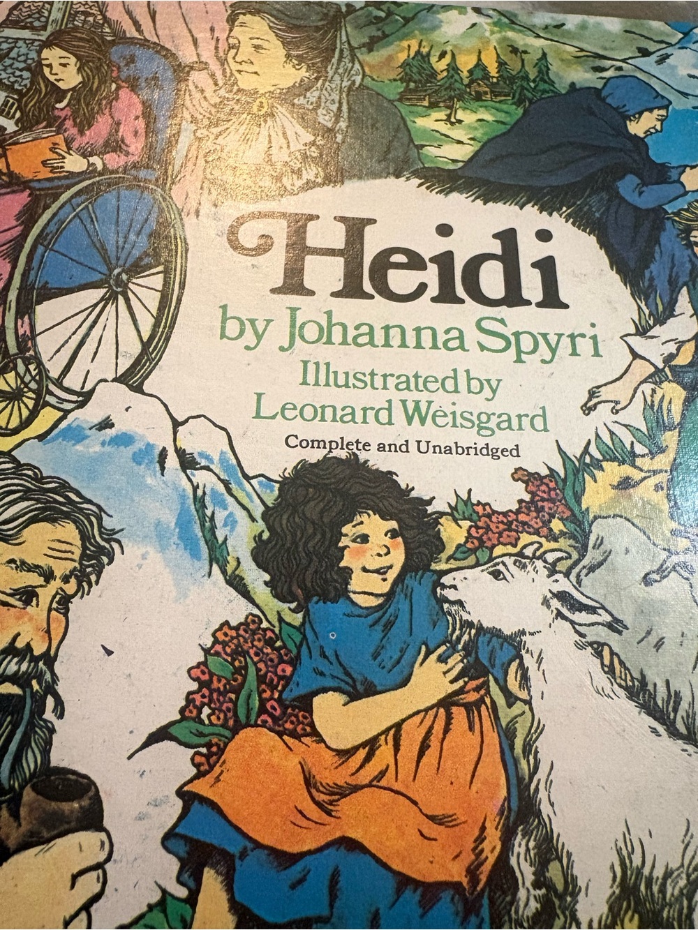 Heidi Illustrated Print by - Blue & Orange Art